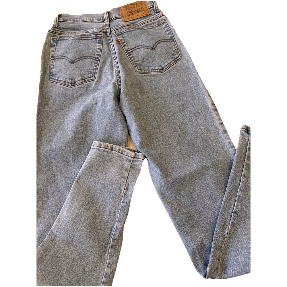Levi's Y2k Orange Tab Mid Rise Jeans VINTAGE  Womens 7 Lt wash Denim stretch